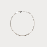 heart clasp snake chain bracelet BlackSugar-Sterling Silver necklaces, bracelets & earrings